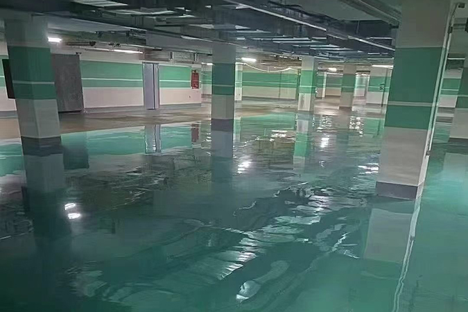 蓝色地下室地坪